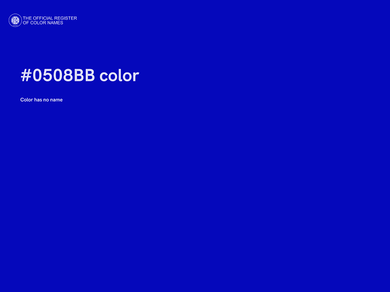 #0508BB color image