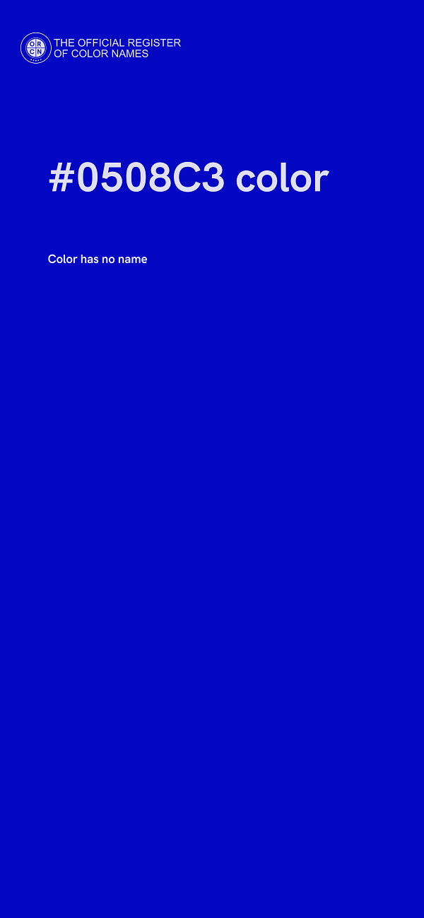 #0508C3 color image