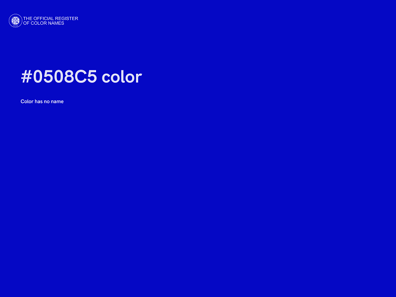 #0508C5 color image