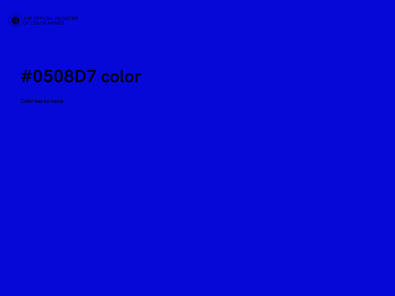 #0508D7 color image