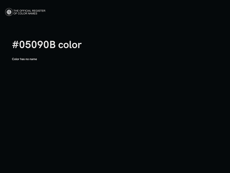 #05090B color image