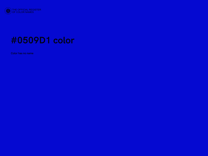 #0509D1 color image