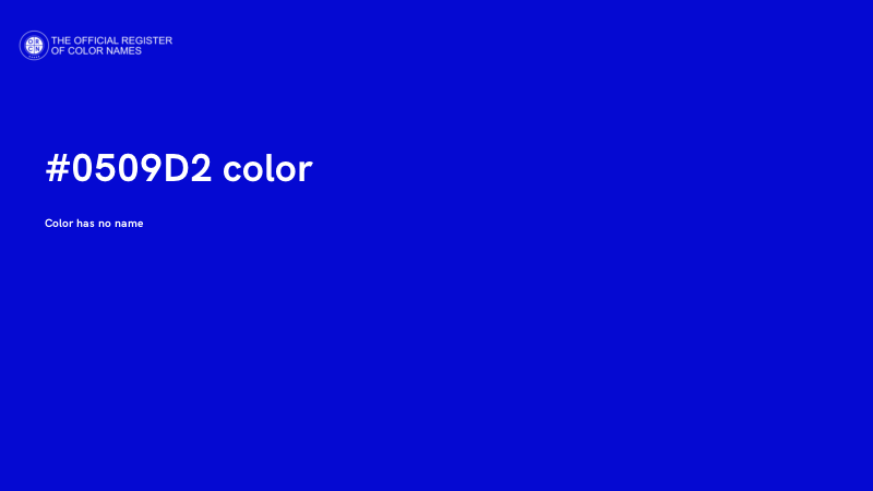 #0509D2 color image