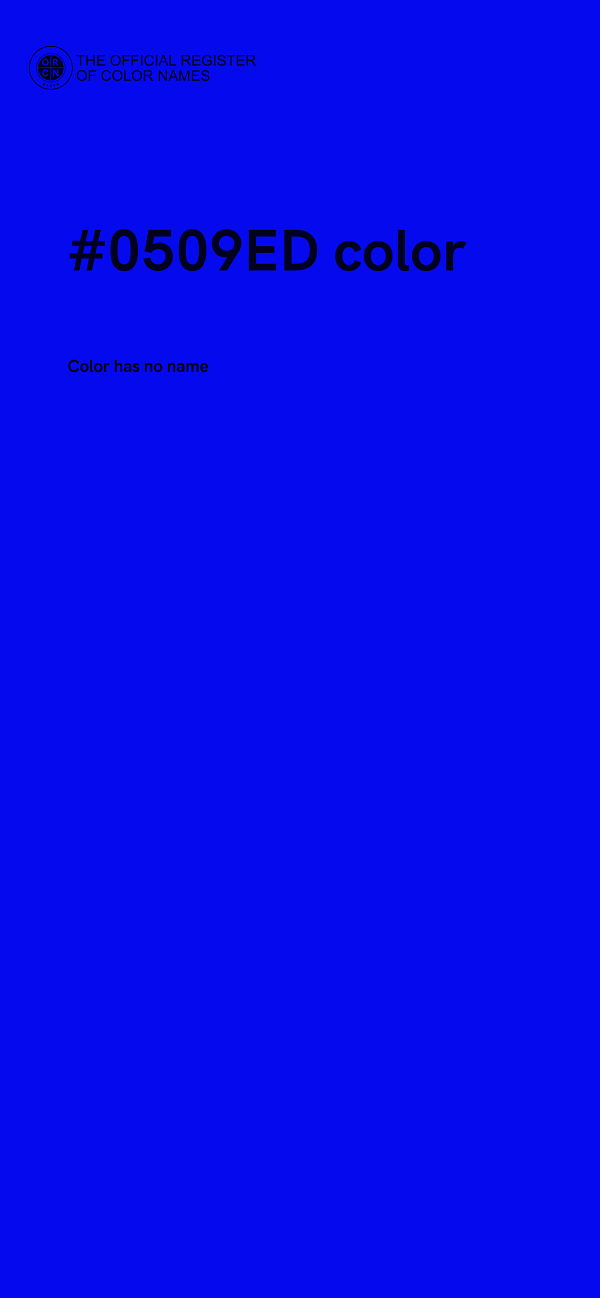 #0509ED color image