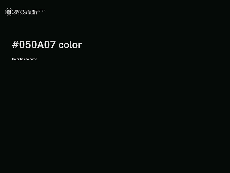 #050A07 color image