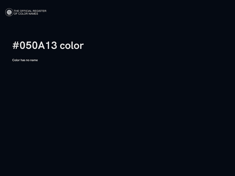 #050A13 color image