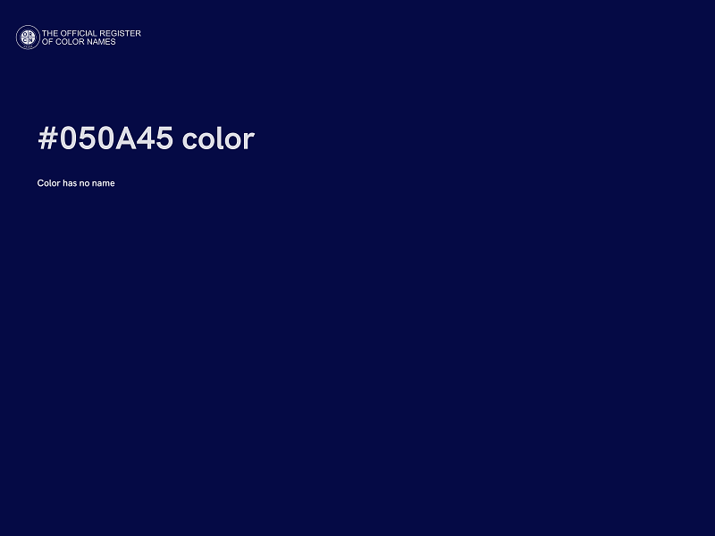 #050A45 color image