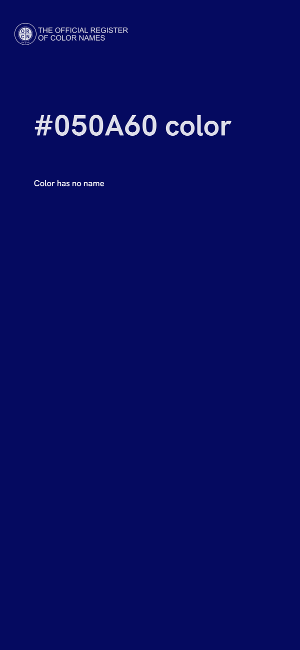 #050A60 color image
