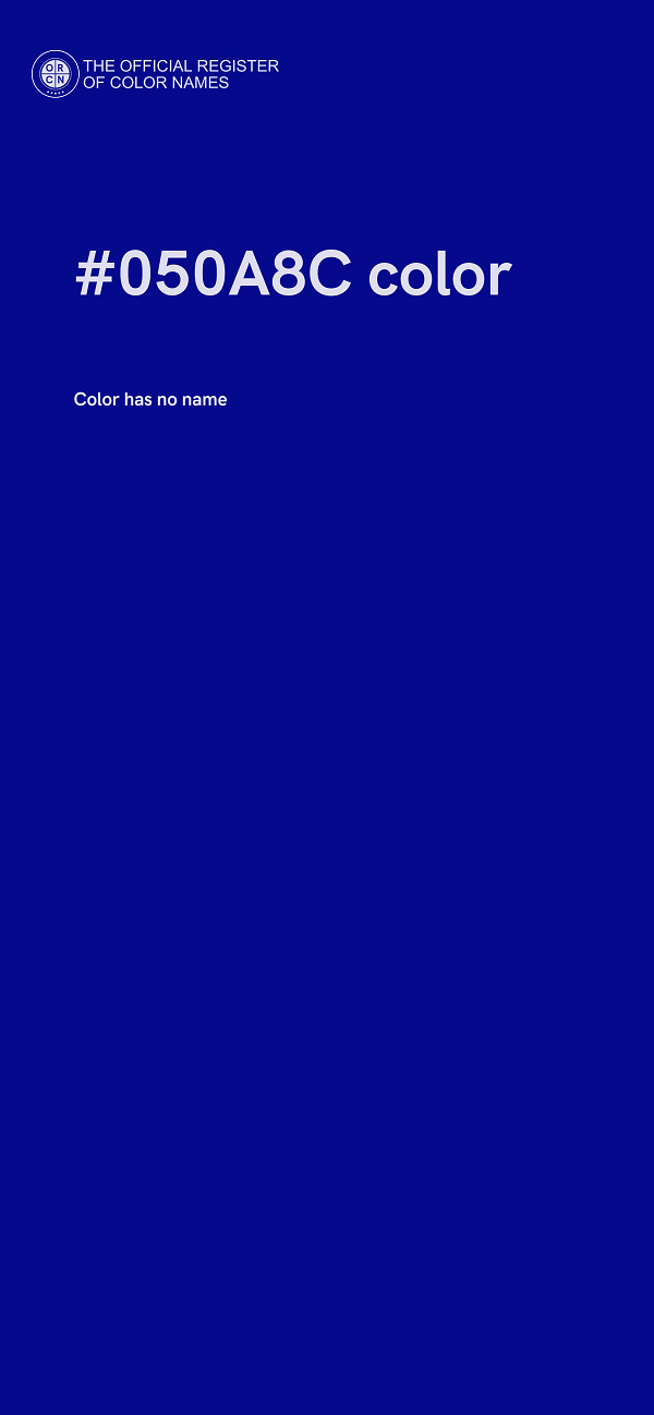 #050A8C color image