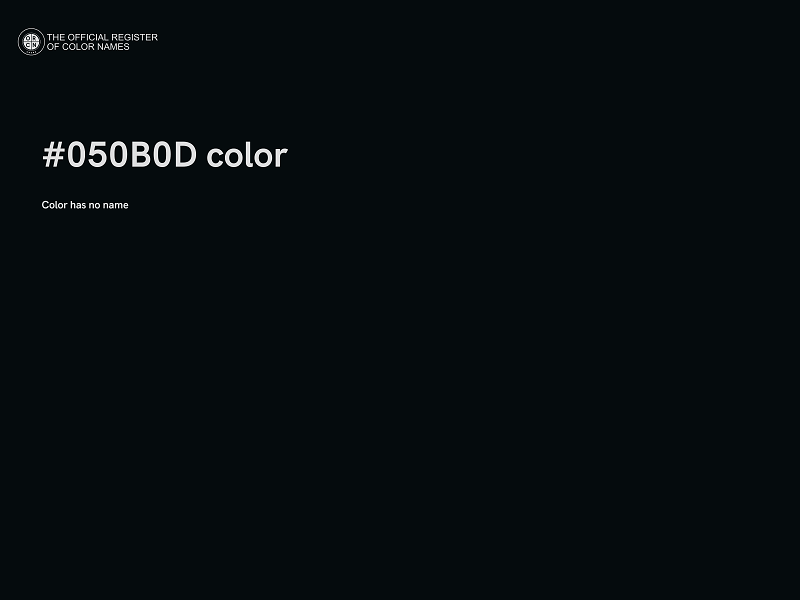 #050B0D color image