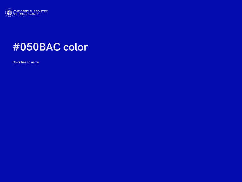 #050BAC color image