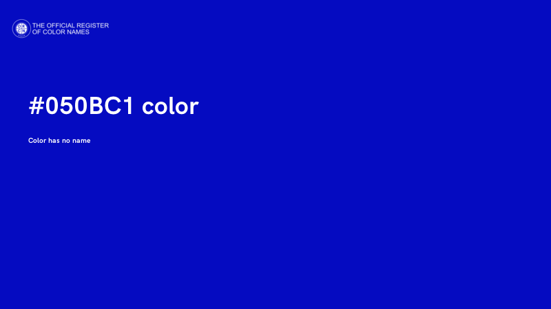 #050BC1 color image