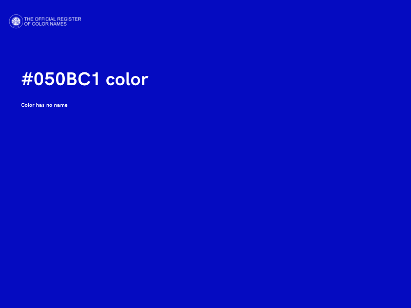 #050BC1 color image