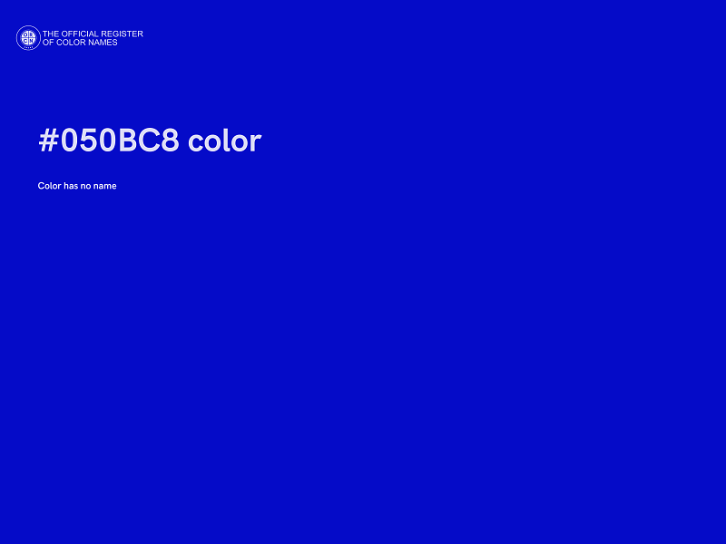 #050BC8 color image