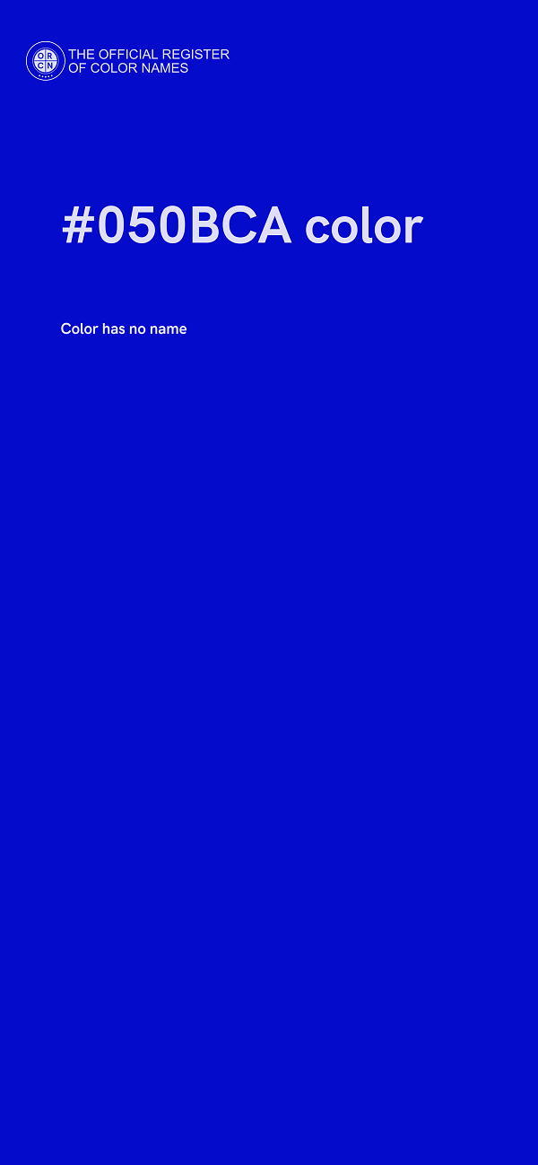 #050BCA color image