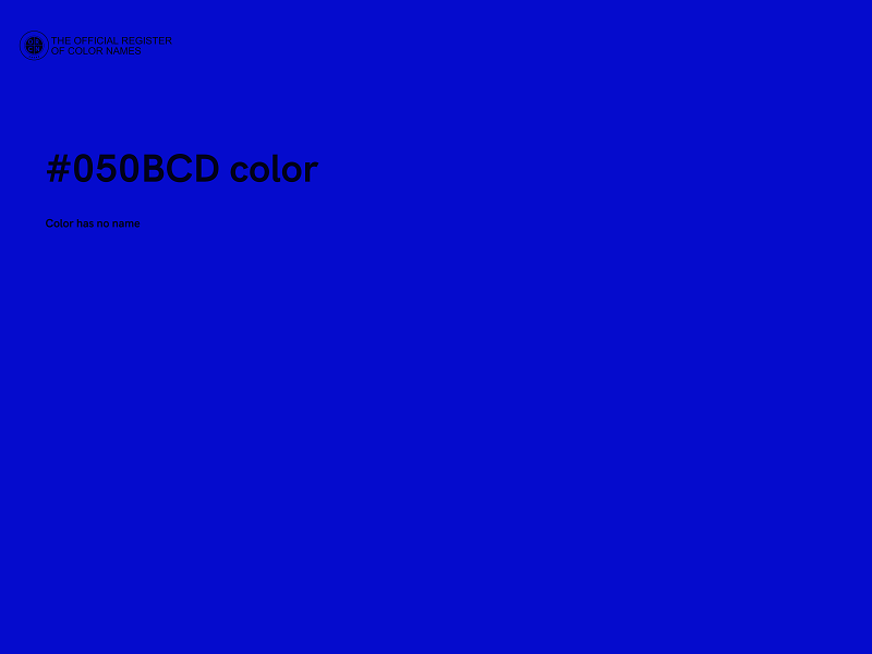 #050BCD color image