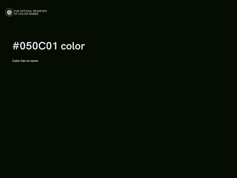 #050C01 color image