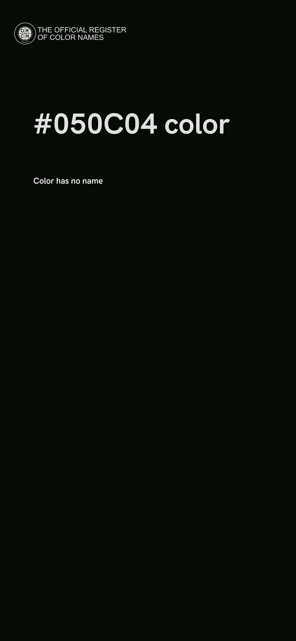 #050C04 color image