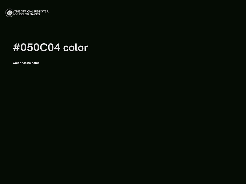 #050C04 color image