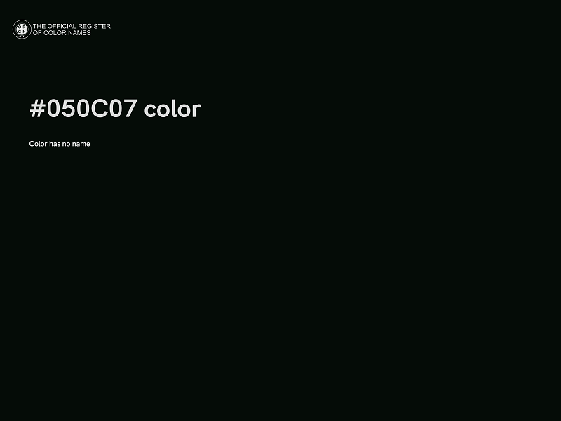#050C07 color image