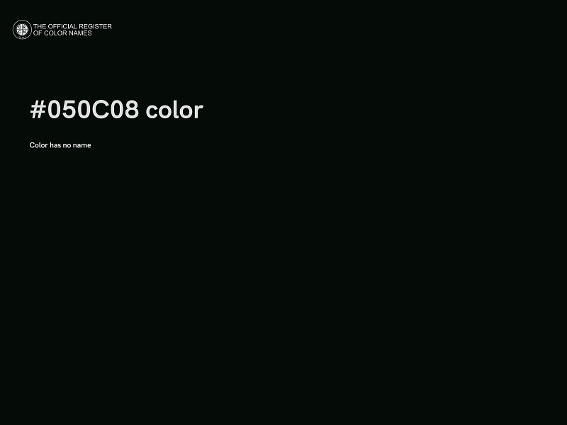 #050C08 color image