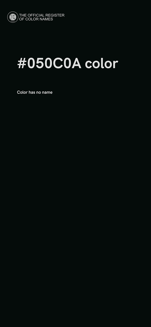 #050C0A color image