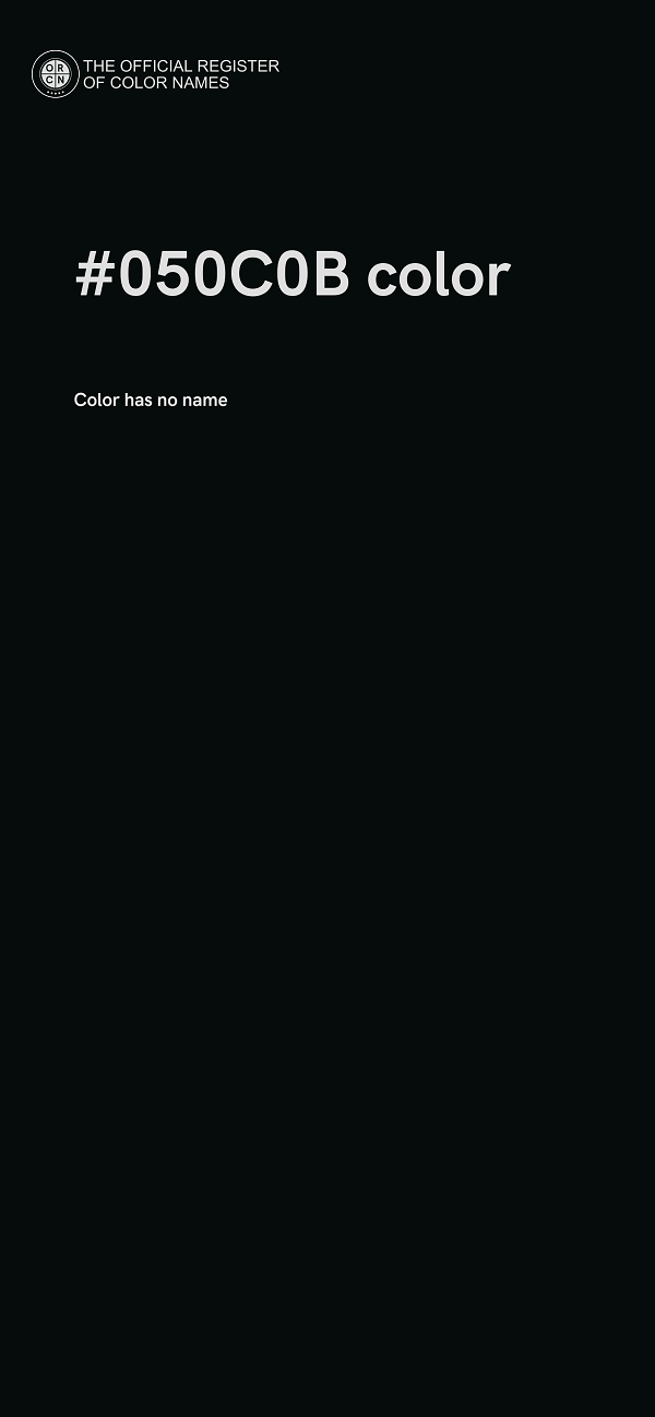 #050C0B color image