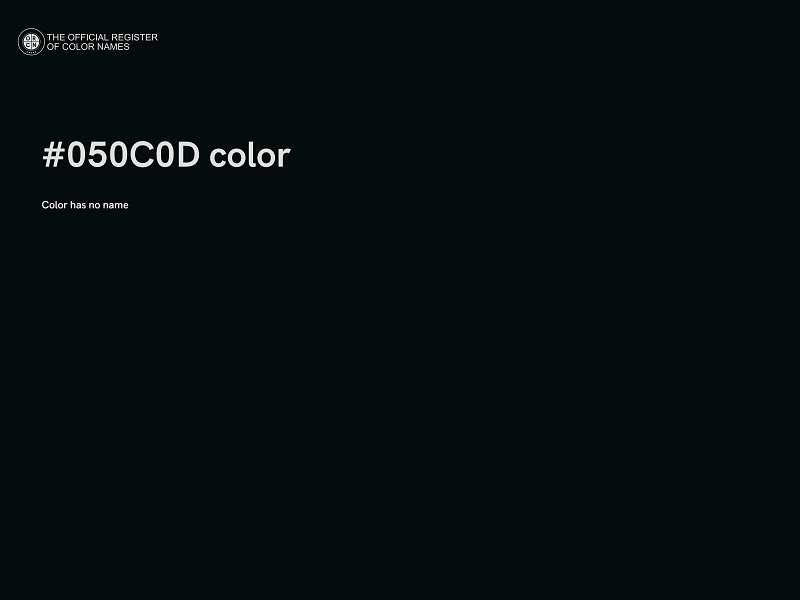 #050C0D color image