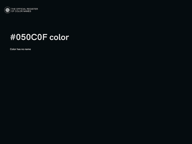 #050C0F color image