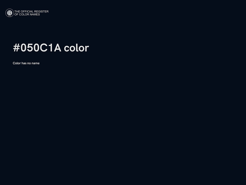 #050C1A color image