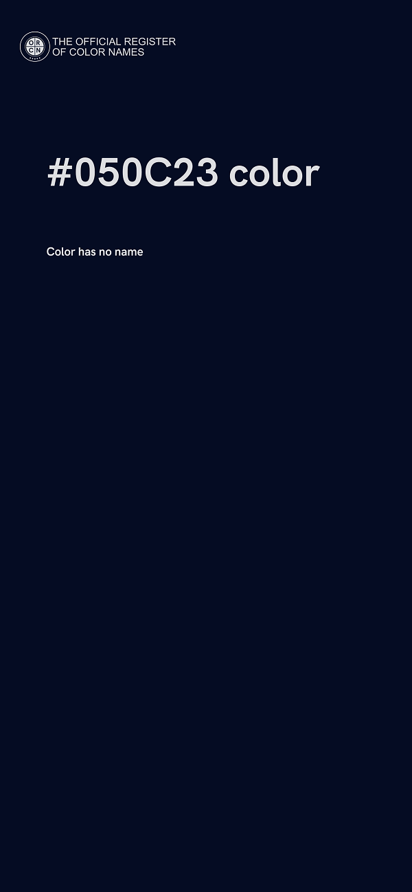 #050C23 color image