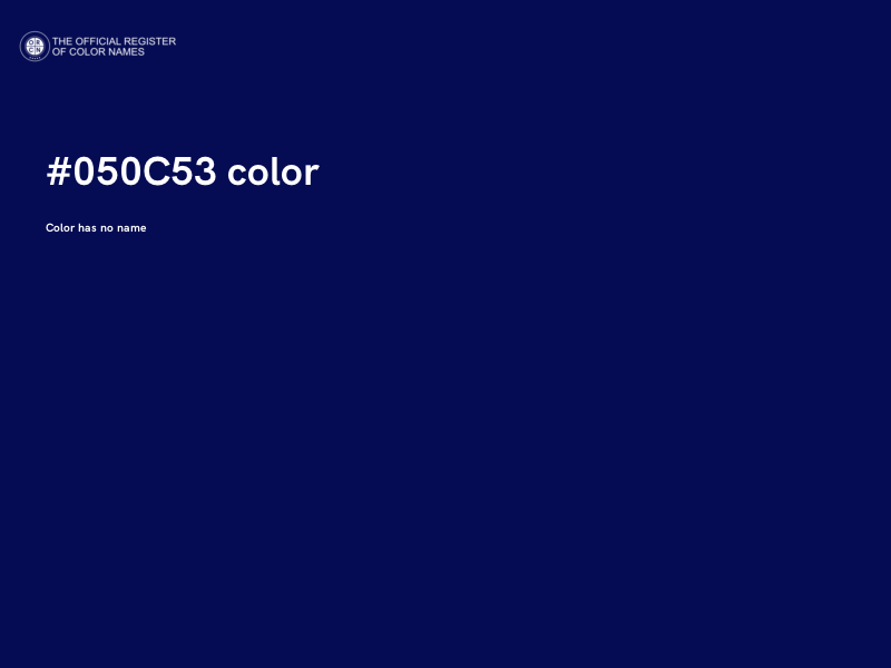 #050C53 color image