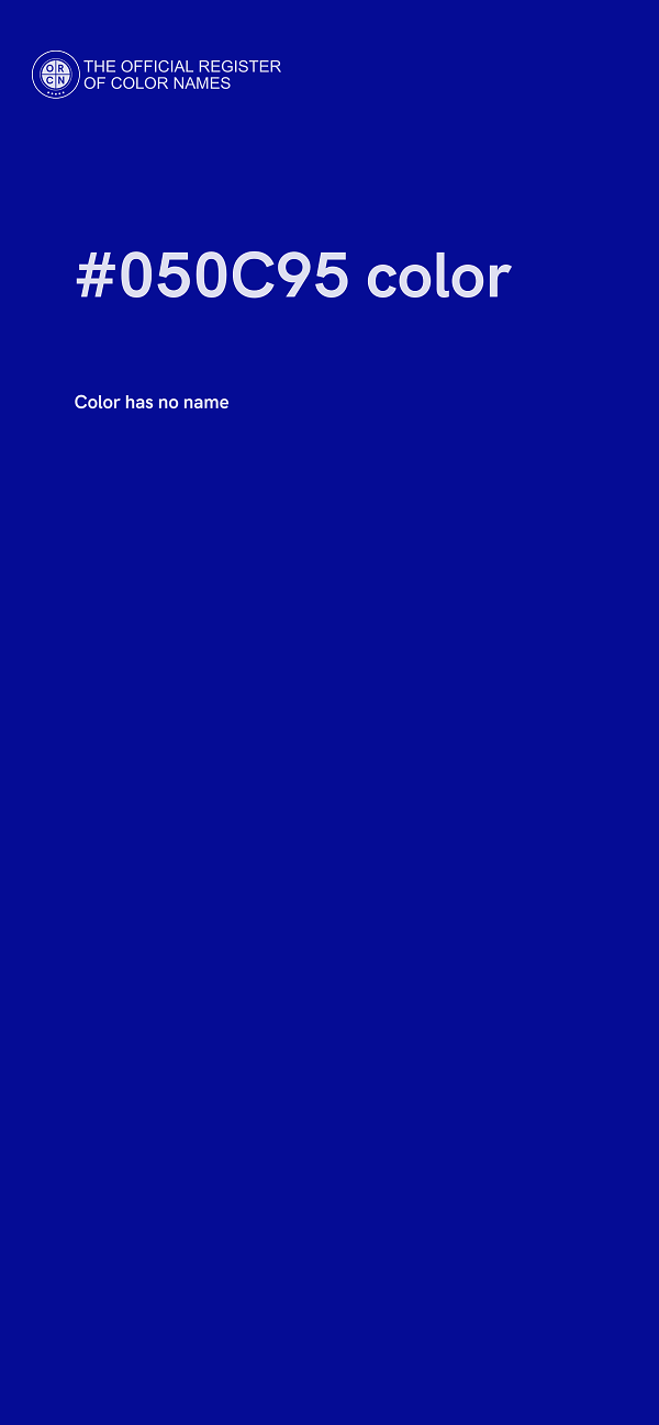 #050C95 color image