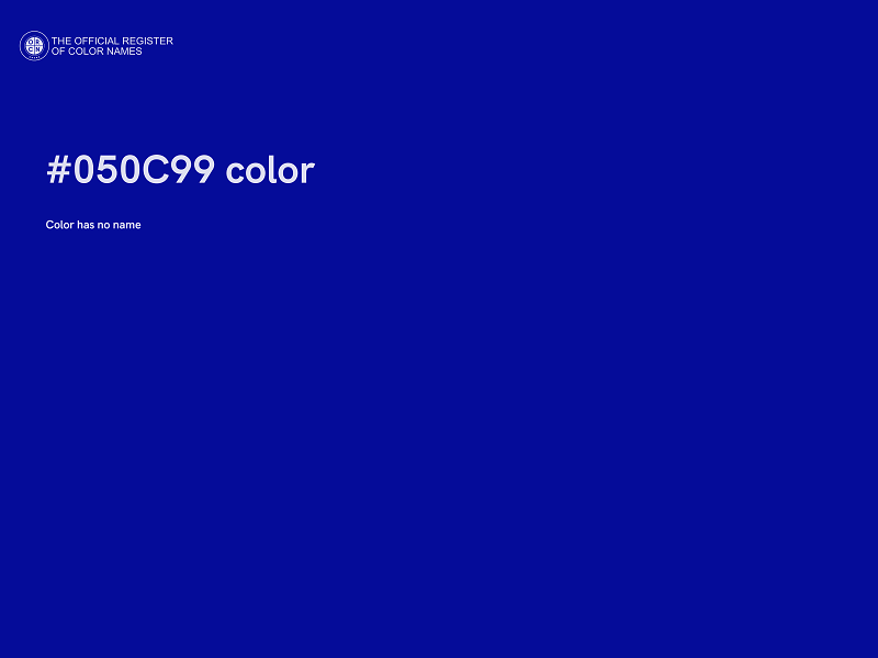 #050C99 color image