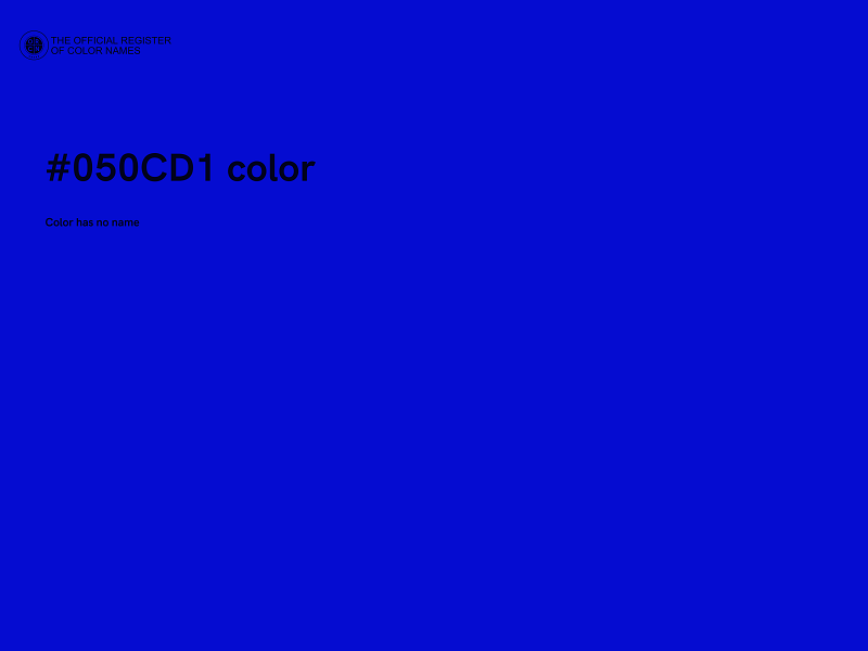 #050CD1 color image