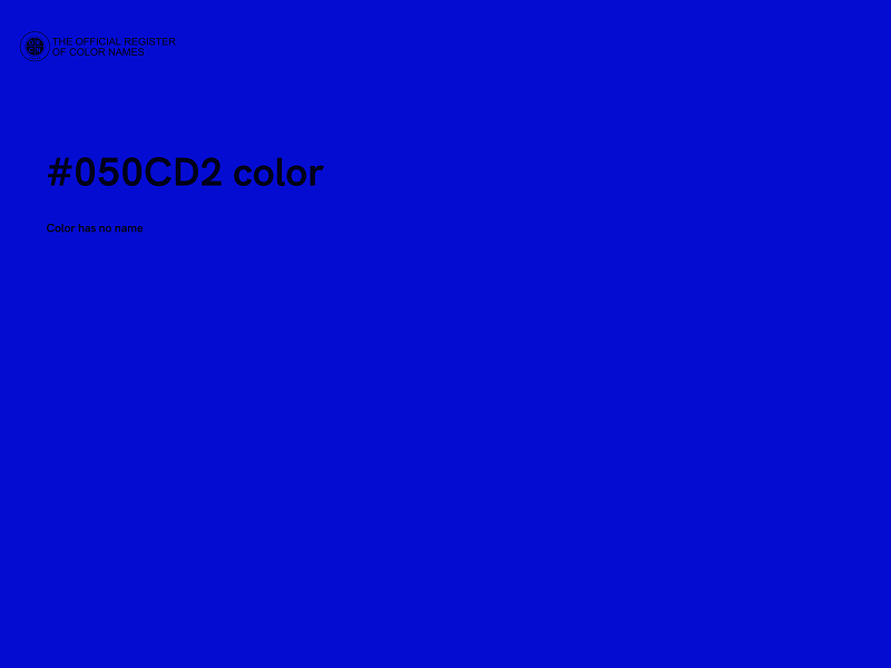 #050CD2 color image