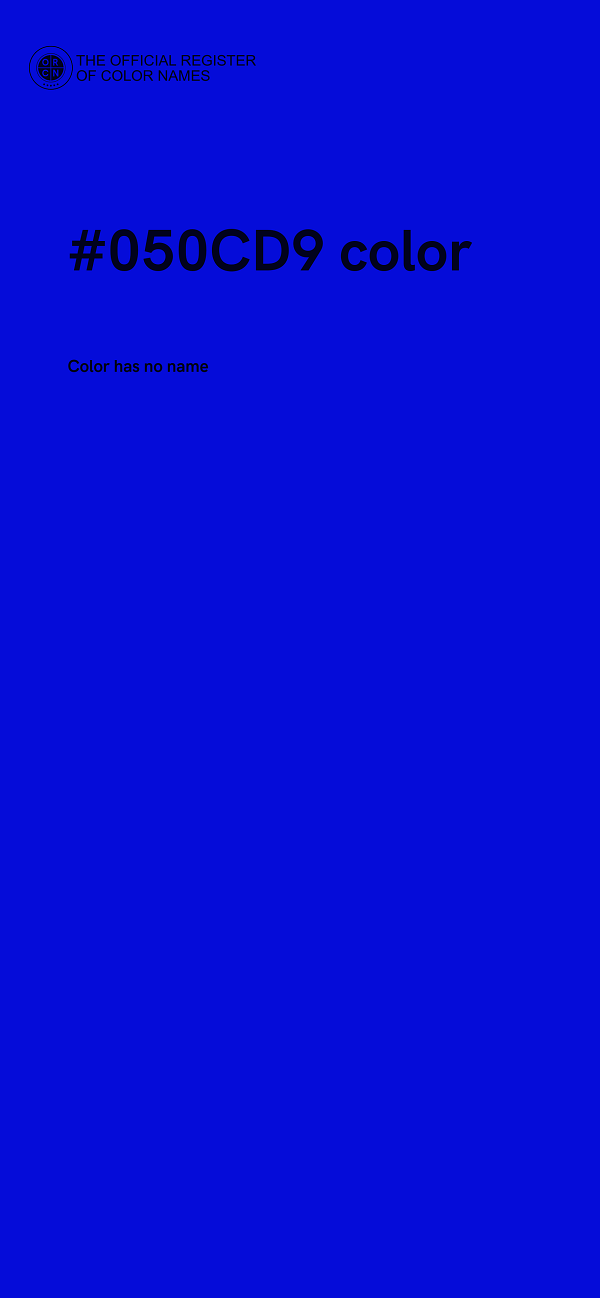 #050CD9 color image