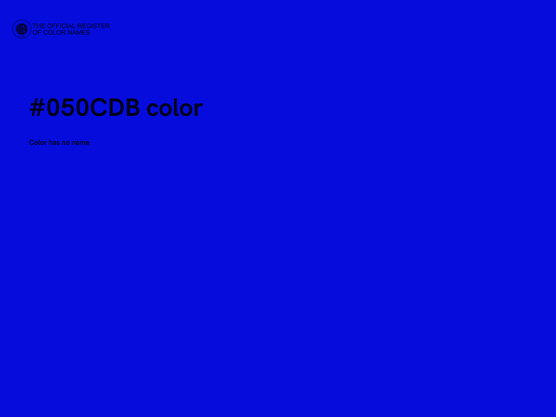#050CDB color image