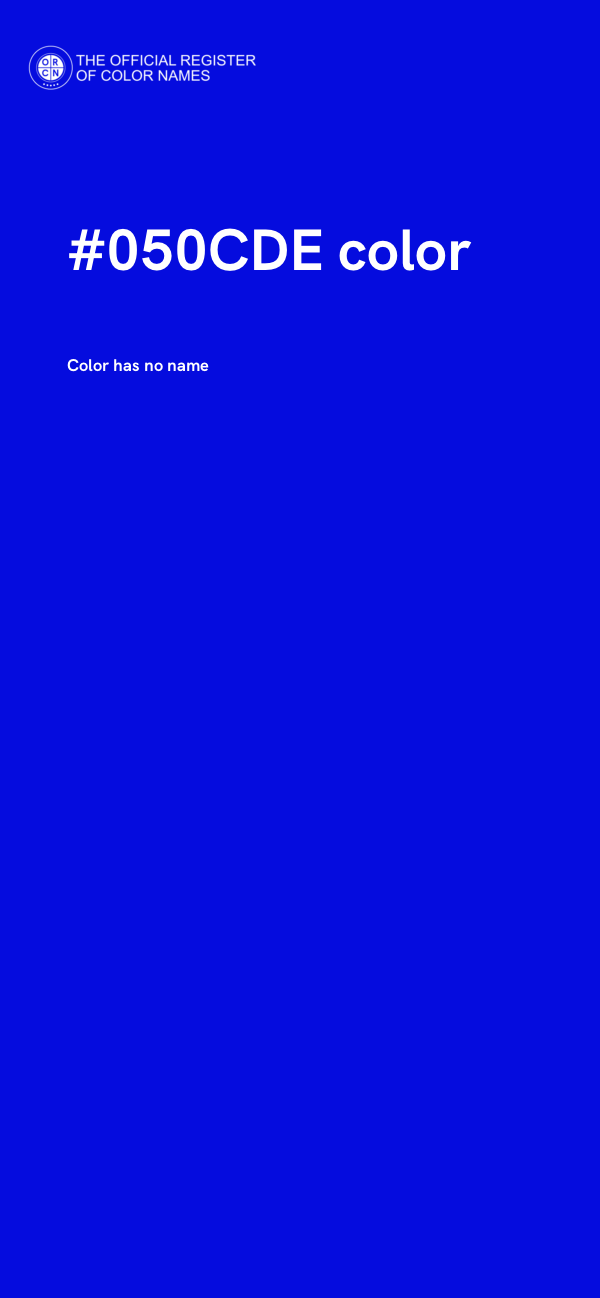 #050CDE color image