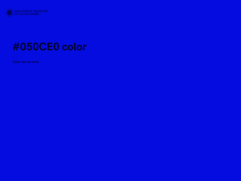 #050CE0 color image