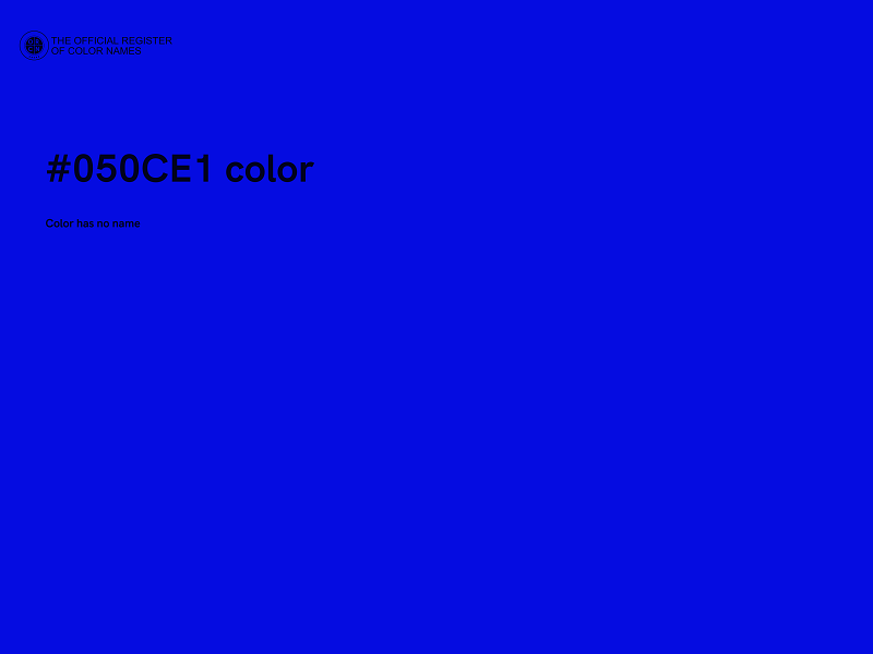 #050CE1 color image