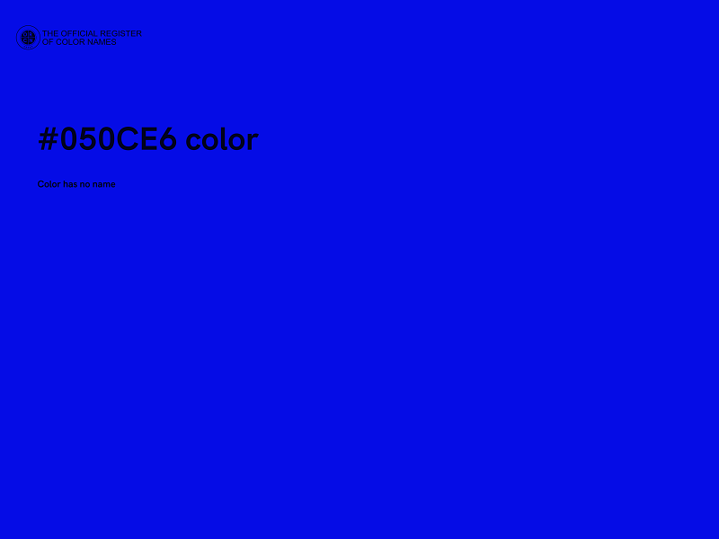 #050CE6 color image