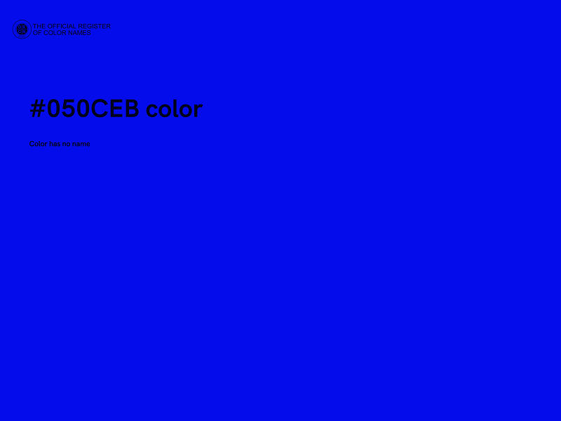 #050CEB color image