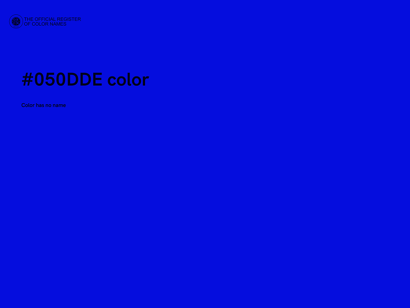 #050DDE color image