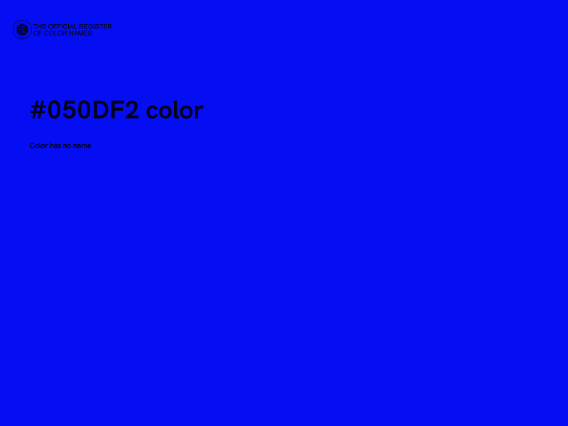 #050DF2 color image