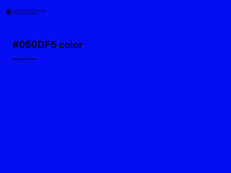 #050DF5 color image