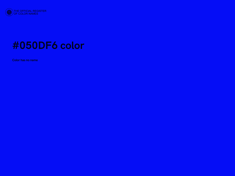 #050DF6 color image