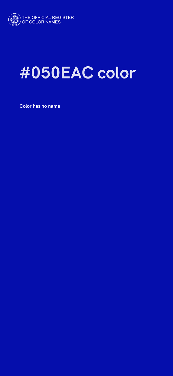 #050EAC color image