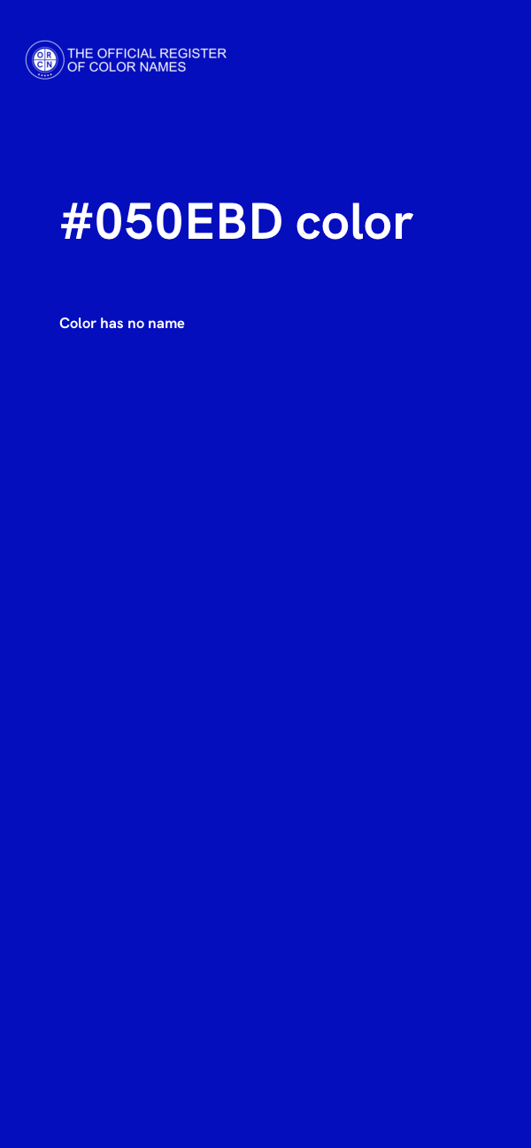 #050EBD color image