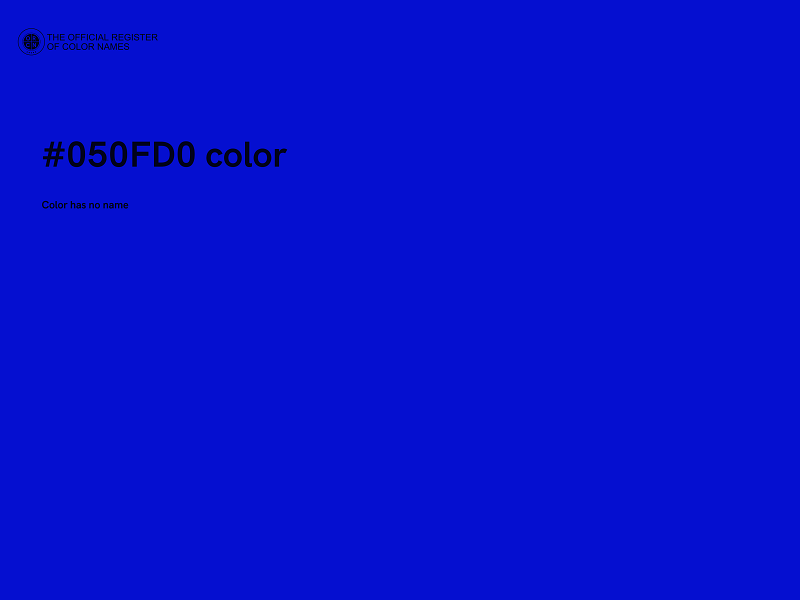 #050FD0 color image